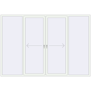 Zamów teraz Przesuwane drzwi tarasowe 3200x2210 mm PATIO DOOR REHAU BRILLANT DESIGN RAL 9016 Traffic white dwustronny