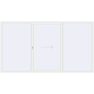 Buy Sliding patio doors 4200x2300 mm PATIO DOOR REHAU SYNEGO RAL 9016 Traffic white two-sided