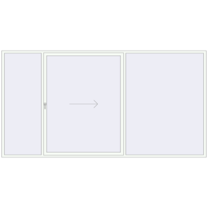 Buy Sliding patio doors 3980x2080 mm PATIO DOOR REHAU BRILLANT DESIGN RAL 9016 Traffic white two-sided