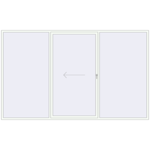 Buy Sliding patio doors 3810x2280 mm PATIO DOOR REHAU BRILLANT DESIGN RAL 9016 Traffic white two-sided