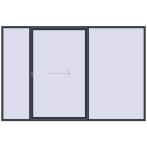 Zamów teraz Przesuwane drzwi tarasowe 3500x2300 mm PATIO DOOR REHAU BRILLANT DESIGN ANTHRACITE_GREY_STRUKTURAL dwustronny