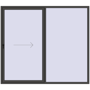 Buy Sliding patio doors 2500x2200 mm PATIO DOOR REHAU BRILLANT DESIGN BASALT_GREY two-sided