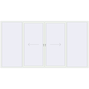 Zamów teraz Przesuwane drzwi tarasowe 4500x2400 mm PATIO DOOR REHAU SYNEGO RAL 9016 Traffic white dwustronny
