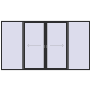 Buy Sliding patio doors 3600x2000 mm PATIO DOOR REHAU BRILLANT DESIGN ANTHRACITE_GREY_GLATT two-sided