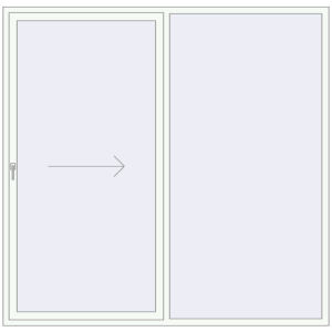 Buy Sliding patio doors 2400x2300 mm REHAU GENEO HST RAL 9016 Traffic white two-sided
