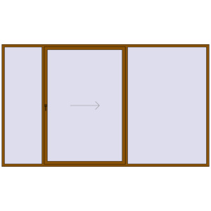 Zamów teraz Przesuwane drzwi tarasowe 3900x2300 mm PATIO DOOR REHAU SYNEGO GOLDEN OAK dwustronny