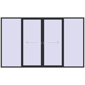 Buy Sliding patio doors 4000x2400 mm PATIO DOOR REHAU SYNEGO BLACK_ULTI-MATT two-sided