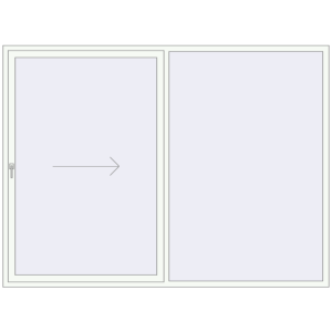 Buy Sliding patio doors 2650x2000 mm PATIO DOOR REHAU BRILLANT DESIGN RAL 9016 Traffic white two-sided