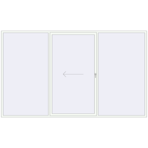 Buy Sliding patio doors 3940x2340 mm PATIO DOOR REHAU SYNEGO RAL 9016 Traffic white two-sided
