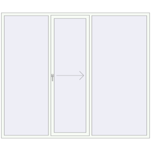 Buy Sliding patio doors 2600x2200 mm PATIO DOOR REHAU SYNEGO RAL 9016 Traffic white two-sided