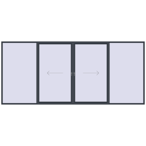 Buy Sliding patio doors 5000x2200 mm PATIO DOOR REHAU BRILLANT DESIGN ANTHRACITE_GREY_STRUKTURAL two-sided
