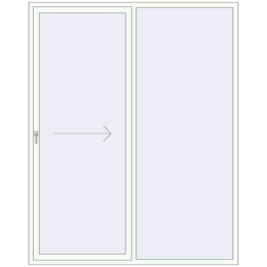 Buy Sliding patio doors 2000x2500 mm REHAU GENEO HST GOLDEN OAK external