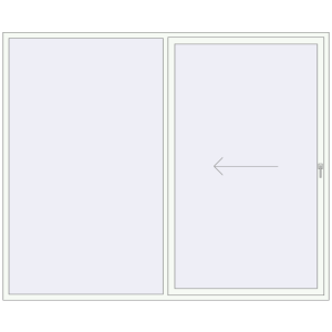 Buy Sliding patio doors 2800x2300 mm REHAU GENEO HST RAL 9016 Traffic white two-sided