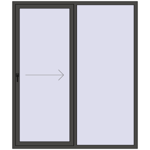 Buy Sliding patio doors 1800x2120 mm PATIO DOOR REHAU BRILLANT DESIGN BASALT_GREY two-sided
