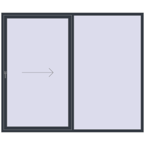 Buy Sliding patio doors 2500x2100 mm PATIO DOOR REHAU BRILLANT DESIGN ANTHRACITE_GREY_STRUKTURAL two-sided