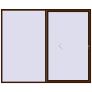 Buy Sliding patio doors 2800x2300 mm REHAU GENEO HST MAHAGON_SAPELI two-sided