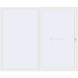 Buy Sliding patio doors 2900x2400 mm REHAU GENEO HST RAL 9016 Traffic white two-sided