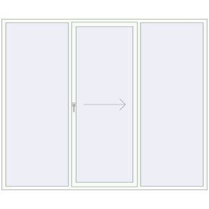 Buy Sliding patio doors 2700x2250 mm PATIO DOOR REHAU BRILLANT DESIGN RAL 9016 Traffic white two-sided