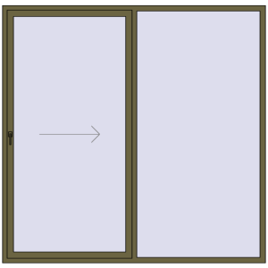 Buy Sliding patio doors 2400x2350 mm PATIO DOOR REHAU SYNEGO QUARTZ_GREY two-sided