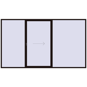 Buy Sliding patio doors 4000x2300 mm PATIO DOOR REHAU BRILLANT DESIGN BLACK_BROWN two-sided