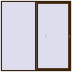 Buy Sliding patio doors 2400x2400 mm REHAU SYNEGO SLIDE DARK_OAK two-sided