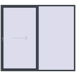 Buy Sliding patio doors 2700x2400 mm REHAU GENEO HST ANTHRACITE_GREY_STRUKTURAL two-sided