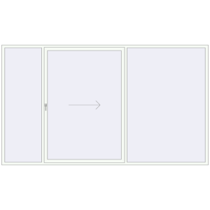 Buy Sliding patio doors 3600x2100 mm PATIO DOOR REHAU SYNEGO RAL 9016 Traffic white two-sided