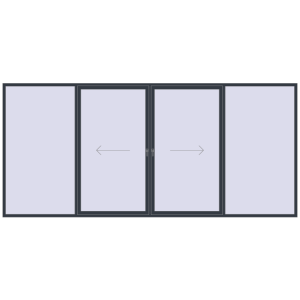 Buy Sliding patio doors 4850x2200 mm PATIO DOOR REHAU SYNEGO ANTHRACITE_GREY_STRUKTURAL two-sided