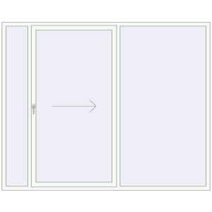 Buy Sliding patio doors 2600x2100 mm PATIO DOOR REHAU SYNEGO RAL 9016 Traffic white two-sided