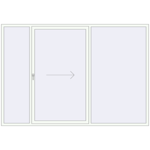 Buy Sliding patio doors 2900x2000 mm PATIO DOOR REHAU BRILLANT DESIGN RAL 9016 Traffic white two-sided