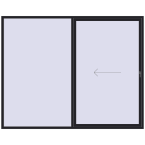 Buy Sliding patio doors 2900x2300 mm PATIO DOOR REHAU SYNEGO BLACK_ULTI-MATT two-sided