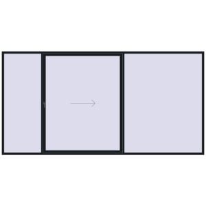 Buy Sliding patio doors 4500x2300 mm PATIO DOOR REHAU BRILLANT DESIGN BLACK_COOL_110L-2 two-sided