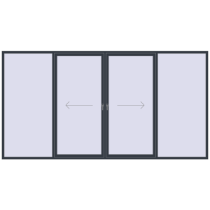 Buy Sliding patio doors 4230x2200 mm PATIO DOOR REHAU SYNEGO ANTHRACITE_GREY_STRUKTURAL two-sided
