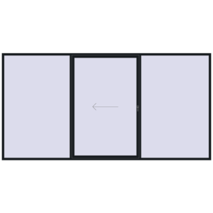 Buy Sliding patio doors 4500x2300 mm PATIO DOOR REHAU SYNEGO BLACK_COOL_110L-2 two-sided