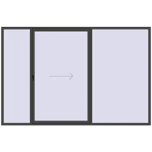 Zamów teraz Przesuwane drzwi tarasowe 3500x2300 mm PATIO DOOR REHAU BRILLANT DESIGN BASALT_GREY dwustronny