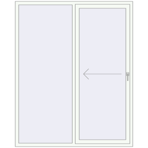 Buy Sliding patio doors 1700x2100 mm PATIO DOOR REHAU SYNEGO ANTHRACITE_GREY_STRUKTURAL external