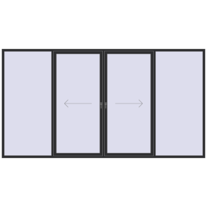 Buy Sliding patio doors 4100x2200 mm PATIO DOOR REHAU BRILLANT DESIGN ANTHRACITE_GREY_GLATT two-sided