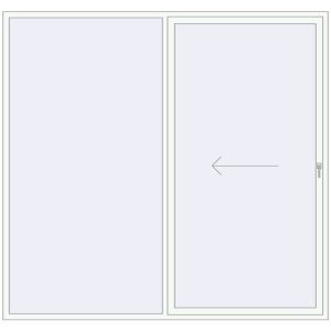 Buy Sliding patio doors 2700x2560 mm REHAU GENEO HST RAL 9016 Traffic white two-sided