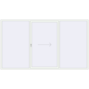 Buy Sliding patio doors 3600x2045 mm PATIO DOOR REHAU BRILLANT DESIGN RAL 9016 Traffic white two-sided