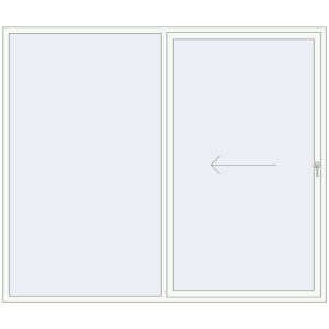 Buy Sliding patio doors 2700x2300 mm PATIO DOOR REHAU BRILLANT DESIGN RAL 9016 Traffic white two-sided