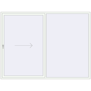 Buy Sliding patio doors 2800x2100 mm REHAU SYNEGO SLIDE RAL 9016 Traffic white two-sided