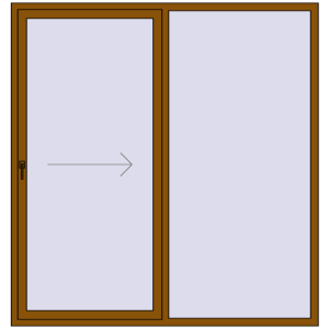 Buy Przesuwane drzwi tarasowe 2000x2100 mm PATIO DOOR REHAU SYNEGO GOLDEN OAK dwustronny