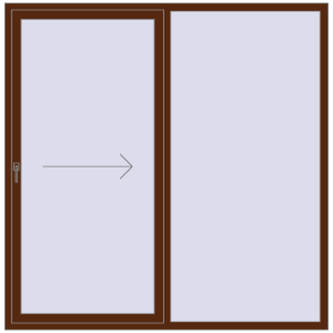 Buy Sliding patio doors 1990x2010 mm REHAU SYNEGO SLIDE MACORE two-sided