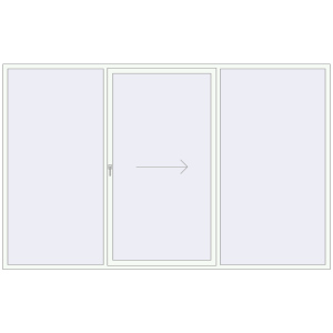 Buy Sliding patio doors 3500x2200 mm PATIO DOOR REHAU BRILLANT DESIGN RAL 9016 Traffic white two-sided