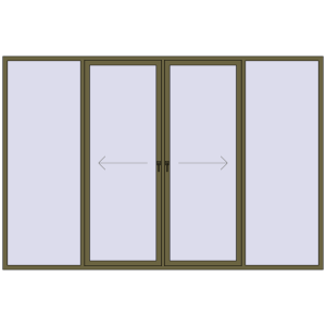 Buy Sliding patio doors 3600x2400 mm PATIO DOOR REHAU SYNEGO QUARTZ_GREY two-sided