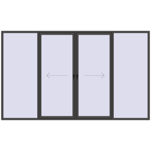 Buy Sliding patio doors 4000x2400 mm PATIO DOOR REHAU SYNEGO BASALT_GREY two-sided