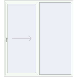 Buy Sliding patio doors 2000x2200 mm PATIO DOOR REHAU BRILLANT DESIGN RAL 9016 Traffic white two-sided