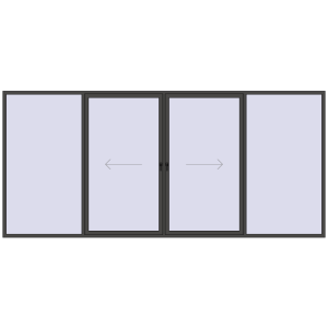 Buy Sliding patio doors 4850x2200 mm PATIO DOOR REHAU BRILLANT DESIGN BASALT_GREY two-sided