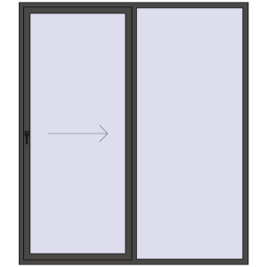 Buy Sliding patio doors 2100x2400 mm REHAU GENEO HST BASALT_GREY two-sided