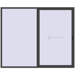 Buy Sliding patio doors 2800x2300 mm REHAU GENEO HST BASALT_GREY two-sided